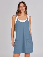 ANRABESS Women Athletic Dress Summer Tennis Workout Active Sports Mini Romper Dress Built in Shorts Travel Vacation Clothes - Image 3