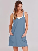 ANRABESS Women Athletic Dress Summer Tennis Workout Active Sports Mini Romper Dress Built in Shorts Travel Vacation Clothes - Image 2