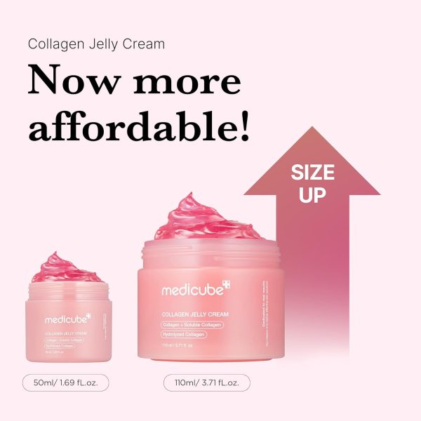 Medicube Collagen Jelly Cream- Niacinamide & Freeze-Dried Hydrolyzed Collagen - Boosts skin's barrier hydration and gives 24h Glow & Lifted Look - Korean skincare (1.69 Fl Oz (Pack of 1)) - Image 2