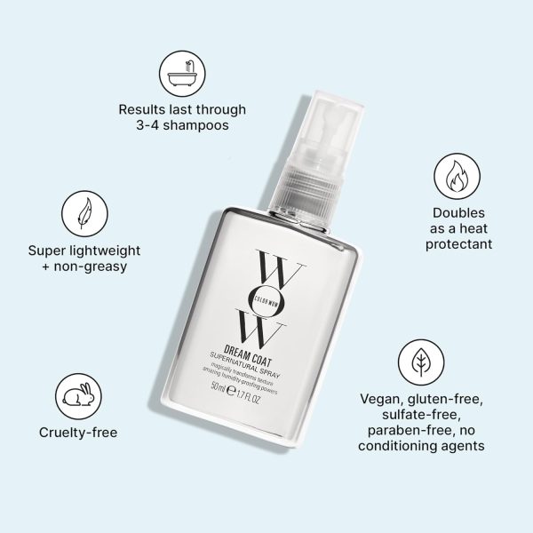 COLOR WOW Dream Coat Supernatural Spray – Keep Your Hair Frizz-Free and Shiny No Matter the Weather with Award-Winning Anti-Humidity Treatment - Image 4
