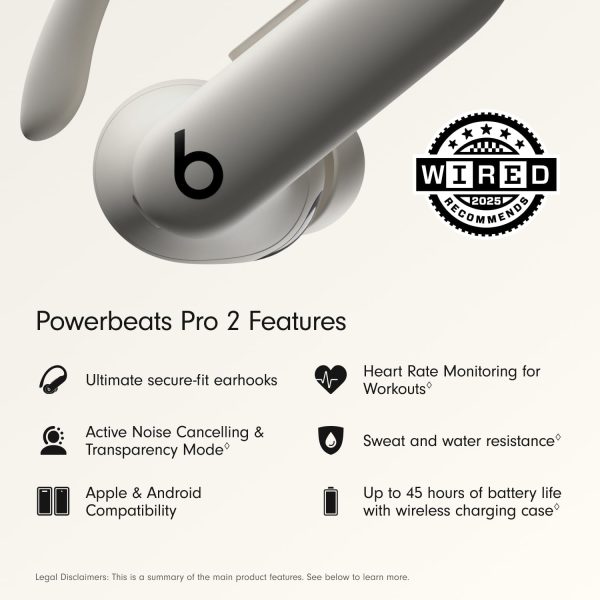 Beats Powerbeats Pro 2 Wireless Bluetooth Earbuds - Noise Cancelling, Heart Rate Monitor, IPX4, Up to 45H Battery & Charging Case, Works with Apple & Android - Quick Sand - Image 2