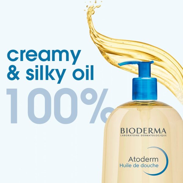 Bioderma Atoderm Shower Oil, Cleansing Oil For Face & Body, Nourishing Cleansing Oil For Dry to Atopic Sensitive Skin For Softer & Smooth Skin For Your Whole Family - Image 3