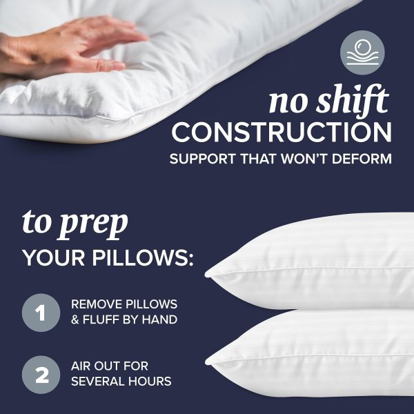 Beckham Hotel Collection Bed Pillows Standard/Queen Size Set of 2 - Original Down Alternative Pillow for Sleeping - Bedding for Back, Stomach or Side Sleepers - Image 2