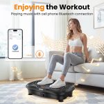 AXV Vibration Plate Fitness Platform Exercise Machine Vibrating Lymphatic Drainage Shaking Full Body Shaker Workout Vibrate Stand Shake Board Sport Gym for Weight Loss Fat Burner for Women Men - Image 3