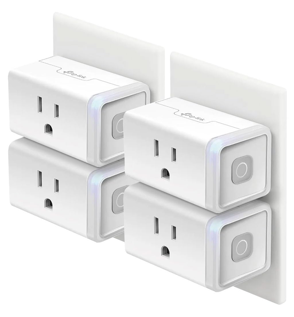 Version 1.0.0 Kasa Smart Plug HS103P4, Smart Home Wi-Fi Outlet Works with Alexa, Echo, Google Home & IFTTT, No Hub Required, Remote Control, 15 Amp, UL Certified, 4-Pack, White - Image 1