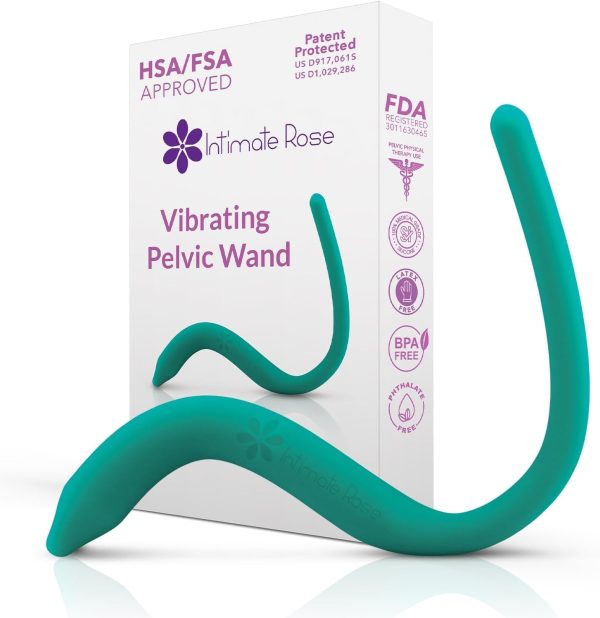 IntimateRose Vibrating Pelvic Wand, Pelvic Floor Muscle Trigger Point Massager, Perineal Massage Tool for Pelvic Physical Therapy & Pain Relief, BPA-Free, Latex-Free (Vibration) - Image 1