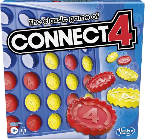 Hasbro Gaming Connect 4 Classic Grid,4 in a Row Game,Strategy Board Games for Kids,2 Player .for Family and Kids,Ages 6 and Up - Image 1