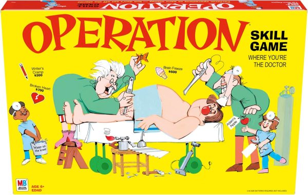 Operation Electronic Board Game, Family Games for Kids Ages 6+, Kids Board Games for 1+ Players, Funny Games for Kids, Kids Gifts (Amazon Exclusive) - Image 1