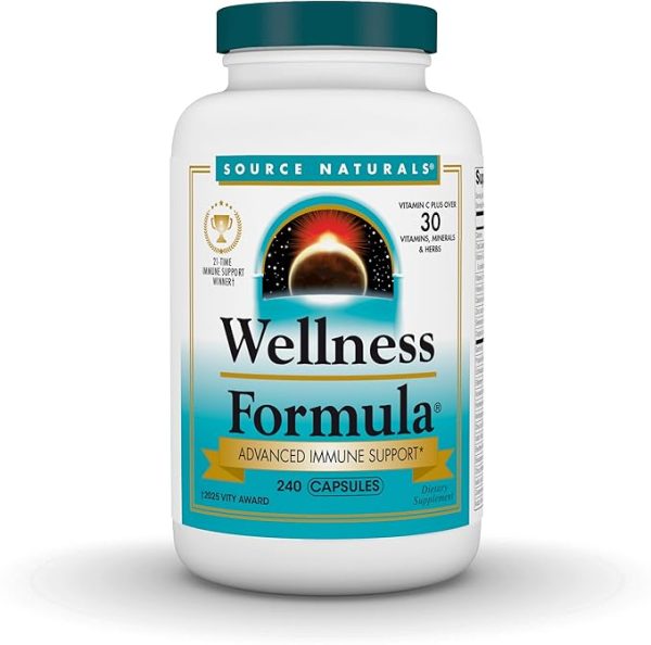 Source Naturals Wellness Formula Bio-Aligned Vitamins & Herbal Defense Advanced Immune Support* - Dietary Supplement & Immunity Booster - 240 Capsules - Image 1