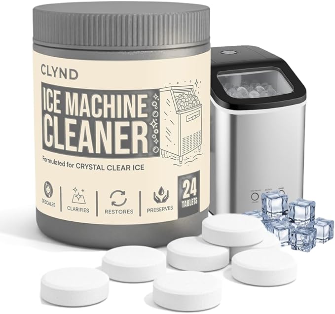 51Xzen0JmSL._AC_SX679_.jpg Nickel Safe Ice Machine Cleaner and Descaler 24-Pack Countertop Ice Maker Cleaner Tablets – No Residue, Unscented, Non-Corrosive Formula for Commercial, Nugget, and Home Machines - Image 1