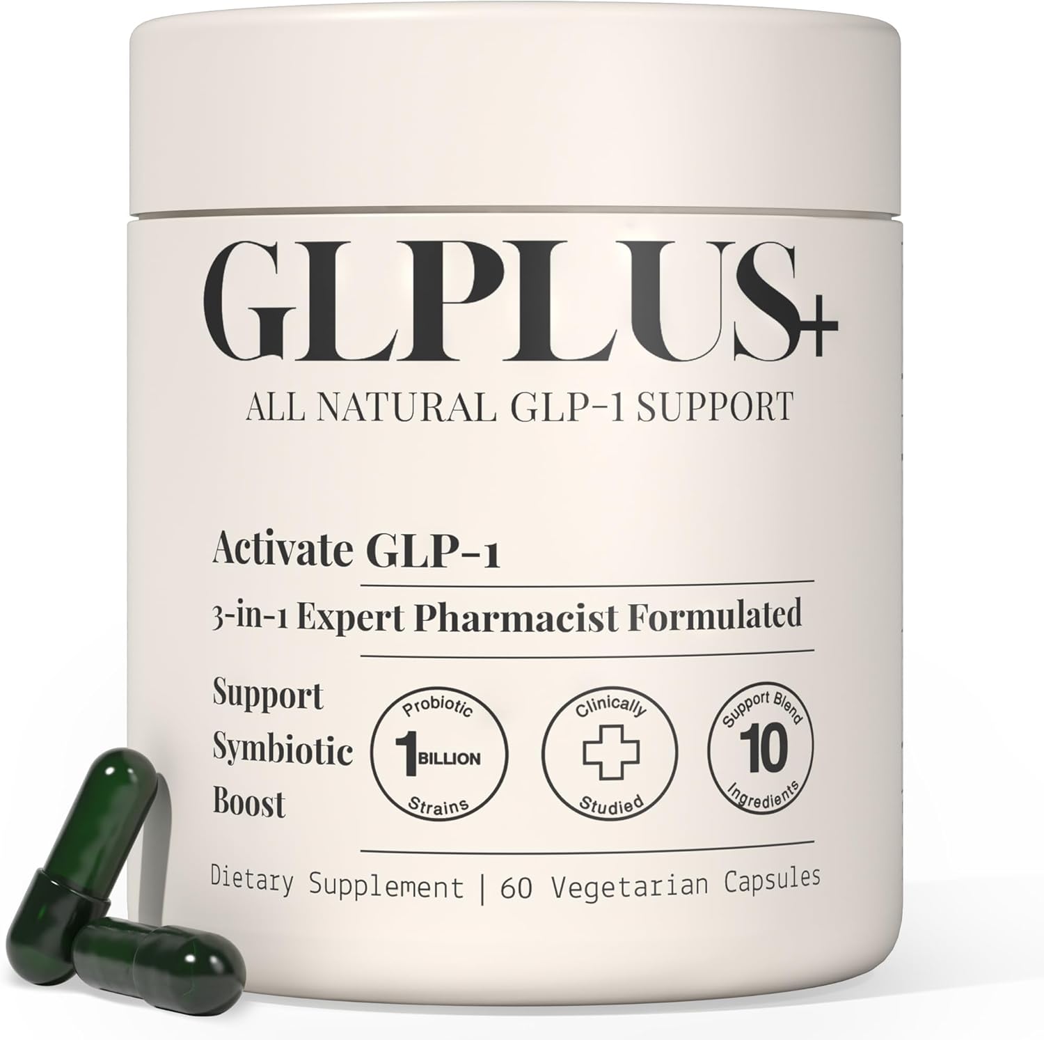 712EDcgQ73L._AC_SL1500_.jpg GLP-1 Supplement for Women and Men | Hunger & Metabolism Support - Expert Formulated to Support GLP1 Naturally | Probiotic and Prebiotic (60 Capsules) - Image 1