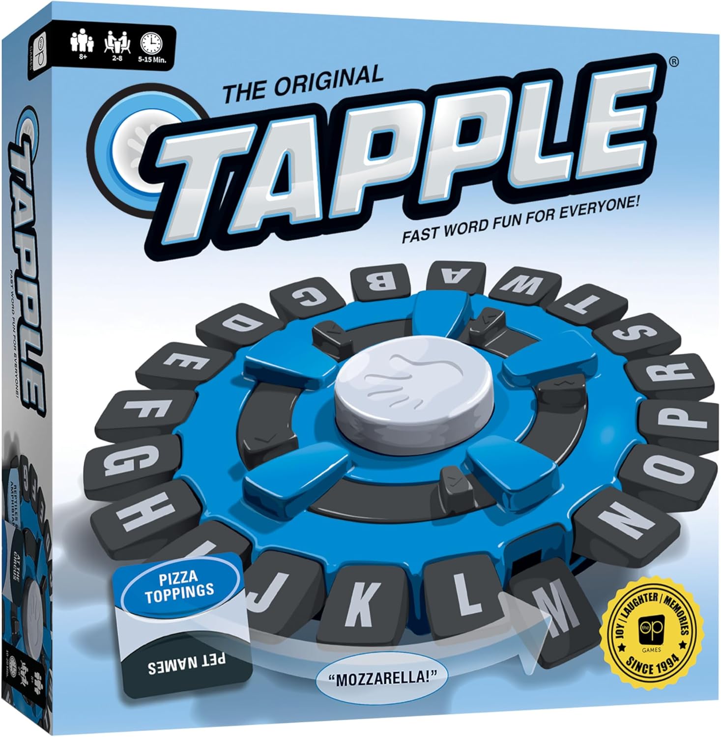 81dTQBmNewL._AC_SL1500_.jpg The Original TAPPLE, The Fast-Paced Family Board Game, Choose a Category & Race Against the Timer to be the Last Player, Learning Word Game for Ages 8 & Up, 2-8 Players, 15-20 Minute Play Time - Image 1