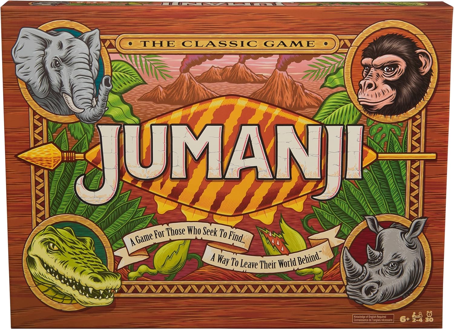 91PaUTyTZL._AC_SL1500_.jpg Spin Master Games, Jumanji 30th Anniversary Edition, The Classic Thrilling Adventure Family Board Game Based on The Action-Comedy Movie, Updated Jungle Challenges, 2-4 Players, for Ages 6 & Up - Image 1